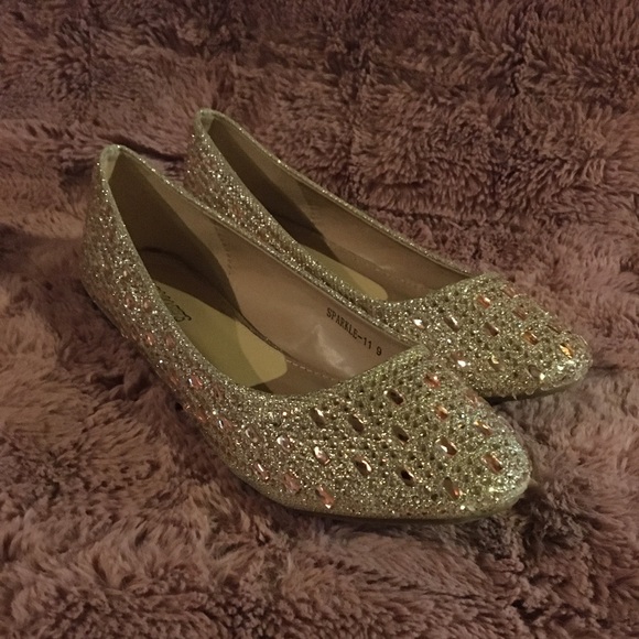 Gold Sparkle Flats - Picture 5 of 5